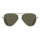 AO Fletcher Sunglasses, Silver Frame, Calobar Green AOLite Nylon Lens - 59-15-145, FLT359STSMGNN