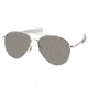 AO Flight Gear General Sunglasses, Bayonet, Silver Frame, True Color Gray Glass Lens, Polarized, 58mm, 30600