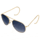 AO Flight Gear General Sunglasses, Comfort Cable, Gold Frame, Polycarbonate Gradient Blue Lens, 58mm, 32496