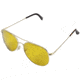 AO Flight Gear General Sunglasses, Wire Spatula, Gold Frame, Yellow Lens, 58mm, 32632