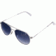 AO Flight Gear General Sunglasses, Wire Spatula, Silver Frame, Polycarbonate Gradient Blue Lens, 52mm, 32611