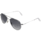 AO Flight Gear General Sunglasses, Wire Spatula, Silver Frame, Polycarbonate Gradient Grey Lens, 52mm, 32608