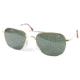 AO Original Pilot Sunglasses, Gold, Wire Spatula, Green Glass Lenses - 52mm G-TCGG-WS-52