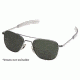 AO Flight Gear Pilot Series Sunglasses Frame, No Lens, Silver, Bayonet, 52mm Lens S-BNT-52