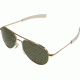 AO General Sunglasses, Gold, Bayonet, Green Glass Lenses, 52mm G-TCGG-BNT-52