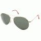 AO General Sunglasses, Gold, Wire Spatula, Green Glass Lenses, 58mm G-TCGG-WS-58