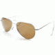AO General Sunglasses, Silver, Amber Poly Lens, Comfort Cable, 52mm, Polarized S-PHCAP-CC-52