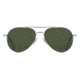 USED AO General Sunglasses, Silver, Calobar Green AOLite Nylon Lenses, Polarized, 55-14-140 B47, GEN255STSMGNN-P, EDEMO1, Used, Condition Like New, Inspect and Rebox