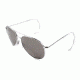 AO General Sunglasses, Silver, Gray Poly Lens, Comfort Cable, 58mm, Polarized S-PCCP-CC-58
