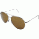 AO General Sunglasses, Silver, Wire Spatula, Brown Glass Lenses, 58mm, Polarized S-CBPG-WS-58