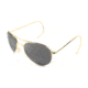 AO II 8-Base Sunglasses, Gold, Comfort Cable, Gray Poly Lens, 55mm, Sm/Med G-CCP-CC-55