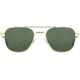 AO Original Pilot Sunglasses, Gold Frame, 55 mm Green AOLite Nylon Lenses, Standard Temple,738921549550