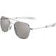 AO Original Pilot Sunglasses, Bayonet, Silver Frame, Silver Mirror Lens, 57mm, 30256