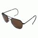 AO Original Pilot Sunglasses, Black, Comfort Cable, Brown Glass Lens, 57mm, Polarized B-CBPG-CC-57