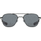 AO Original Pilot Sunglasses, Black Frame, 57 mm True Color Gray AOLite Nylon Lenses, Bayonet Temple, Polarized, 738921562238