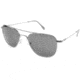AO Original Pilot Sunglasses, Chrome, CC Gray Poly Lens, Wire Spatula, 52mm, Polarized MC-PCCP-WS-52
