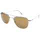 AO Original Pilot Sunglasses, Chrome, Wire Spatula, HC Amber Poly Lens, 52mm, Polarized MC-PHCAP-WS-52