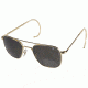 LENGTH=107-#####-AO Original Pilot Sunglasses, Comfort Cable, Gold Frame, True Color Gray Glass Lens, Polarized, 52mm, 32102
