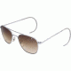 AO Original Pilot Sunglasses, Comfort Cable, Matte Chrome Frame, Polycarbonate Gradient Brown Lens, 52mm, 30235