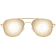 AO Original Pilot Sunglasses, Gold Frame, 57 mm SunFlash Gold Mirror SkyMaster Glass Lenses, Bayonet Temple, Polarized, 738921564591