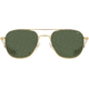 AO Original Pilot Sunglasses, Gold Frame, 57 mm True Color Gray AOLite Nylon Lenses, Bayonet Temple, Polarized, 738921549697