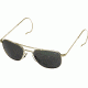AO Original Pilot Sunglasses, Gold, Comfort Cable, True Color Gray Glass Lens, 52mm G-TCG-CC-52