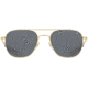 AO Original Pilot Sunglasses, Gold Frame, 52 mm True Color Gray AOLite Nylon Lenses, Bayonet Temple,738921549321