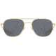 AO Original Pilot Sunglasses, Gold Frame, 55 mm True Color Gray AOLite Nylon Lenses, Bayonet Temple, Polarized, 738921549512