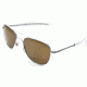 AO Original Pilot Sunglasses, Bayonet, Matte Chrome Frame, Amber Glass Lens, 57mm, 32244