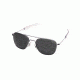 AO Original Pilot Sunglasses, Bayonet, Matte Chrome Frame, CC Gray Poly Lens, 55mm, 32233