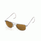 AO Original Pilot Sunglasses, Matte Chrome, Comfort Cable, Brown Glass Lens, 57mm, Polarized MC-CBPG-CC-57