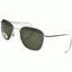 AO Original Pilot Sunglasses, Matte Chrome, Comfort Cable, Green Glass Lenses - 55mm MC-TCGG-CC-55