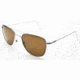 AO Original Pilot Sunglasses, Matte Chrome, Wire Spatula, Brown Glass Lenses, 55mm, Polarized MC-CBPG-WS-55