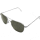 AO Original Pilot Sunglasses, Matte Chrome, Wire Spatula, Green Glass Lenses - 55mm MC-TCGG-WS-55