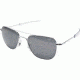 AO Original Pilot Sunglasses, Bayonet, Silver Frame, CC Gray Poly Lens, 55mm, 30182