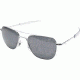 AO Original Pilot Sunglasses, Bayonet, Silver Frame, CC Gray Poly Lens, 57mm, 30122