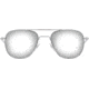 AO Original Pilot Sunglasses, Silver Frame, 52 mm SunFlash Silver Mirror AOLite Nylon Lenses, Bayonet Temple,738921564645