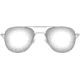 AO Original Pilot Sunglasses, Silver Frame, 52 mm SunFlash Silver Mirror SkyMaster Glass Lenses, Bayonet Temple, Polarized, 738921564638