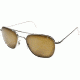 AO Original Pilot Sunglasses, Silver, Wire Spatula, HC Amber Poly Lens, 57mm, Polarized S-PHCAP-WS-57