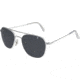 AO Original Pilot Sunglasses, Wire Spatula, Matte Chrome Frame, CC Gray Poly Lens, Polarized, 55mm, 32239