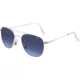 AO Original Pilot Sunglasses, Wire Spatula, Matte Chrome Frame, Polycarbonate Gradient Blue Lens