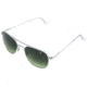 AO Original Pilot Sunglasses, Wire Spatula, Matte Chrome Frame, Polycarbonate Gradient Green Lens, 57mm, 30276