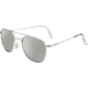 AO Original Pilot Sunglasses, Wire Spatula, Matte Chrome Frame, Silver Mirror Lens, 52mm, 32312
