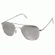 AO Original Pilot Sunglasses, Wire Spatula, Silver Frame, Silver Mirror Lens, 52mm, 32274