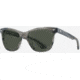 AO Saratoga Sunglasses, Gray Horn Frame, Calobar Green AOLite Nylon Lenses, 54-19-145, SAR854ST--GNN