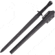 APOC by Dragon King Atrim Broad Sword, 29.5in Overall, 23in Black Double Edge SS Blade, Black G10 Handle, SS Guard, Glass Breaker, Black Nylon Scabbard, SD35580