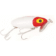 Arbogast Jitterbug Topwater Lure, 2 1/2in, 3/8 oz, Floating, White/Red Head, G600-01