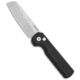 Arcform Arcform Slimfoot Automatic Knife Black Aluminum 3.125&quot; Stonewash, Black, 154CM, adult, BHQ-106936