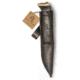Arctic Legend Hunter's Black Birch Natural Fixed Blade Knife, 8.25in Overall, 3.5in Natural Finish Carbon Steel Blade, Black Birch Wood Handle, Black Leather Belt Sheath, AL-972