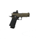 Arcturus Vanguard 4.3in Hi-Capa GBB Airsoft Pistol w/Optics Ready Slide &amp; ARS-1 Red Dot Combo, Black/Tan, AT-GHC-V4-CMB-BT